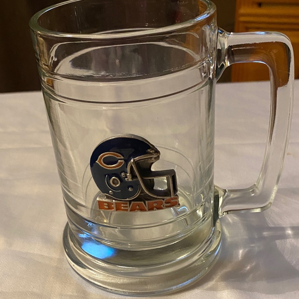 Chicago Bears Glass Beer Mug